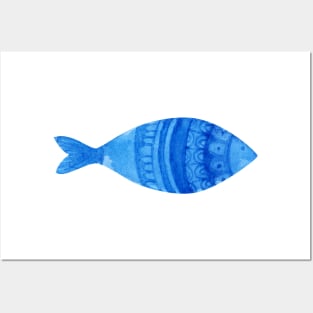 Blue fish Posters and Art